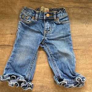BABY GIRL RUFFLE FLARE JEANS